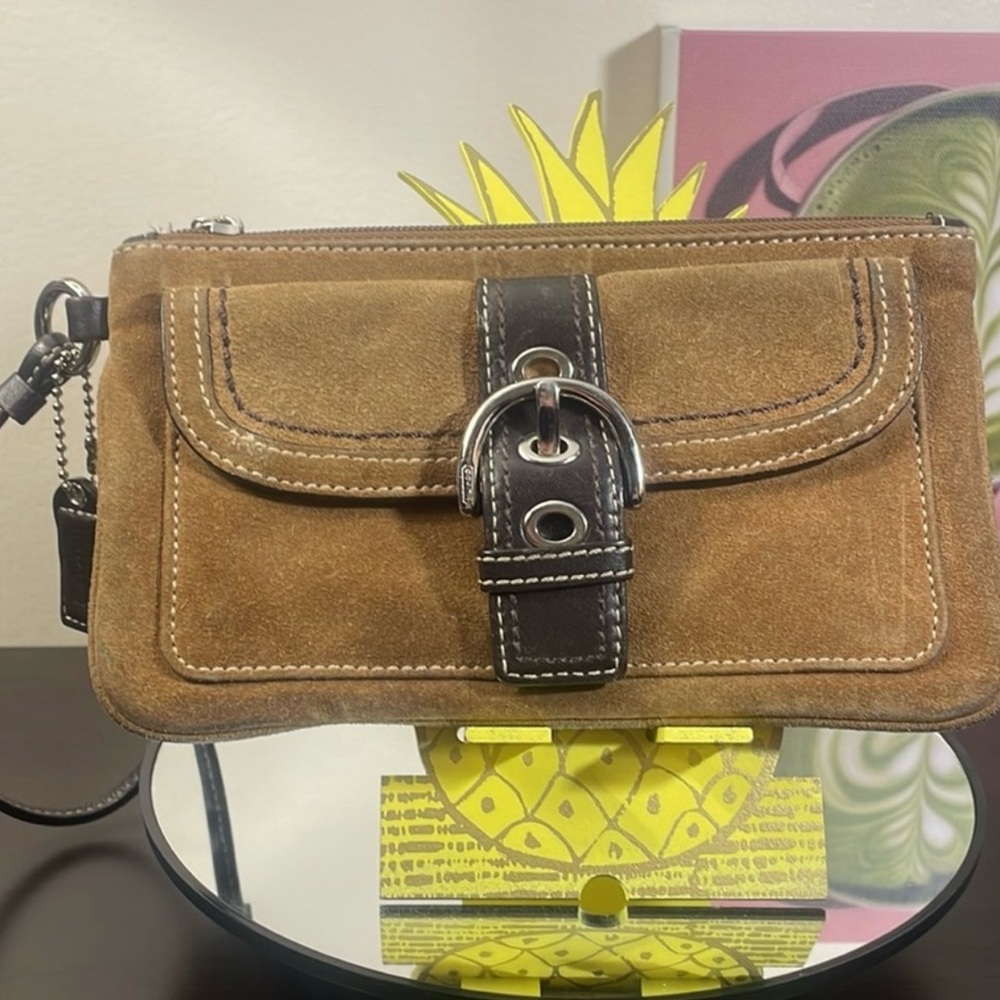 EUC - Coach Suede Wristlet!